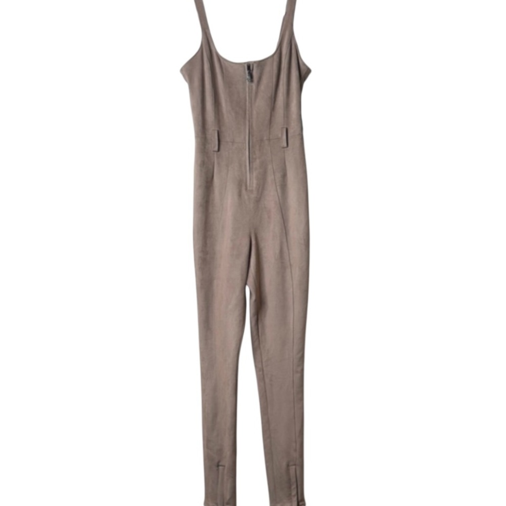 Guess Tan Jumpsuit Sleek Modern Design